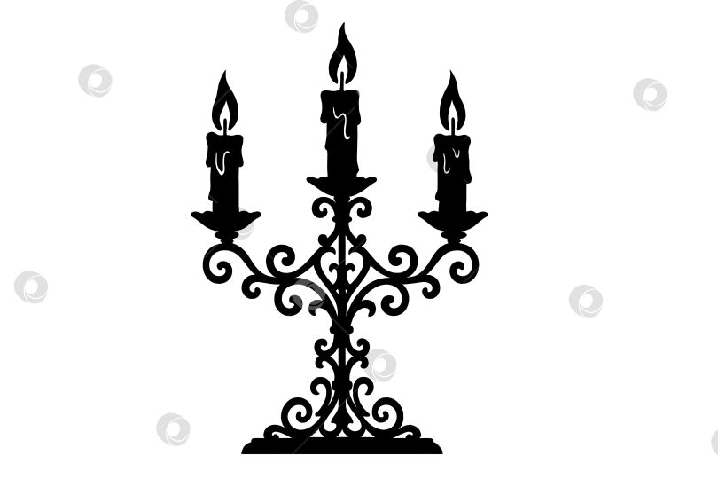 Скачать Готические канделябры на Хэллоуин, изолированные на прозрачном фоне фотосток Ozero