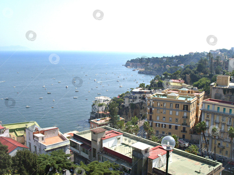 Скачать Бухта Неаполитанского залива, Неаполь, Италия фотосток Ozero