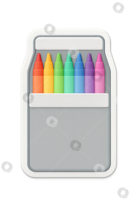 Скачать Цветные цветные карандаши в коробке, выделенные на прозрачном фоне, идеально подходят для возвращения в школу. фотосток Ozero
