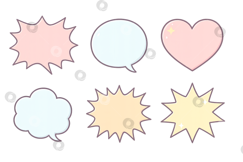 Скачать Речевые пузыри, выделенные на прозрачном фоне фотосток Ozero