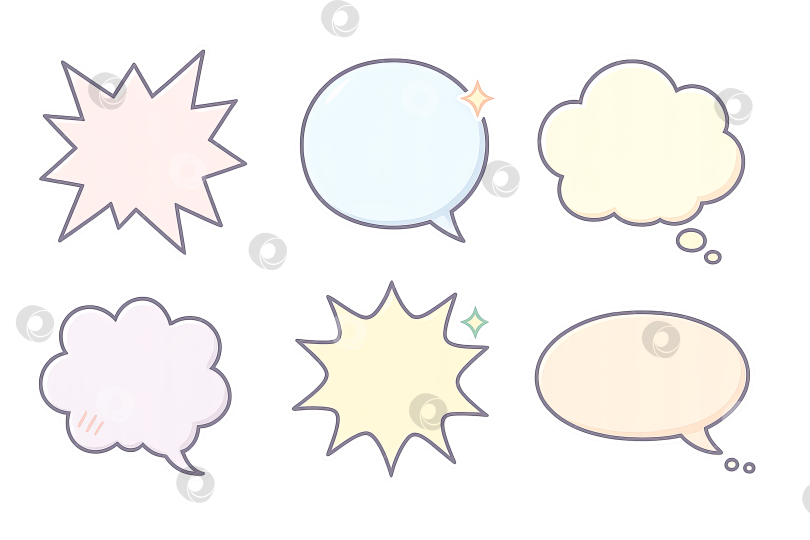 Скачать Изолированные речевые пузыри с прозрачным фоном для творческого общения фотосток Ozero
