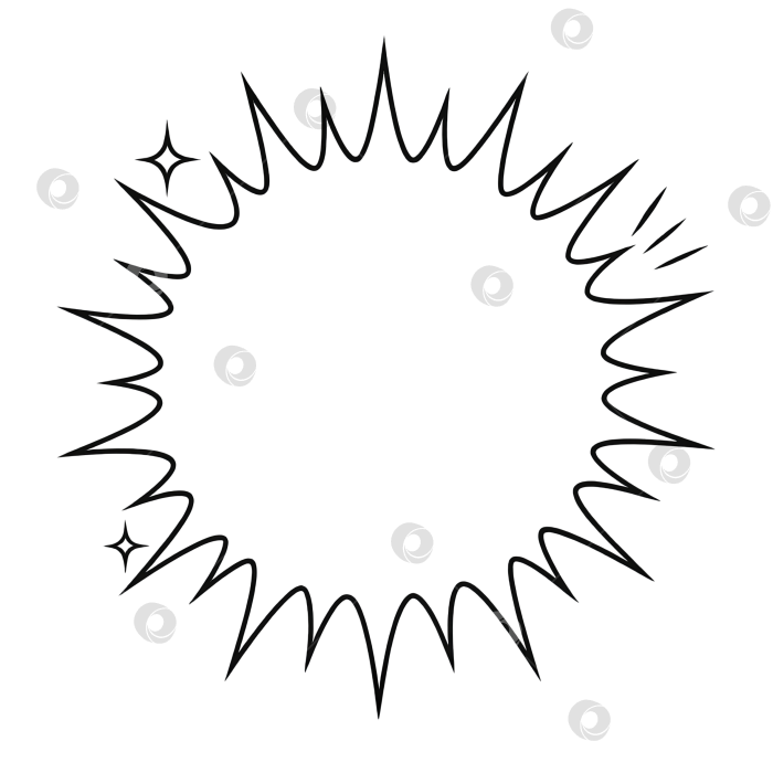 Скачать Речевой пузырь с заостренным контуром для коммуникации в стиле комиксов. Выделенный на прозрачном фоне фотосток Ozero