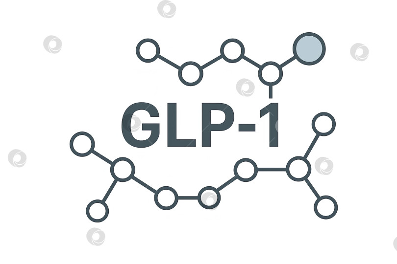 Скачать Схема молекулы GLP-1 для научных целей фотосток Ozero