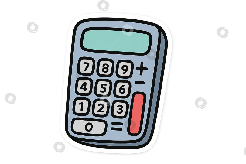 Скачать Значок калькулятора, выделенный на прозрачном фоне, снова в школу фотосток Ozero