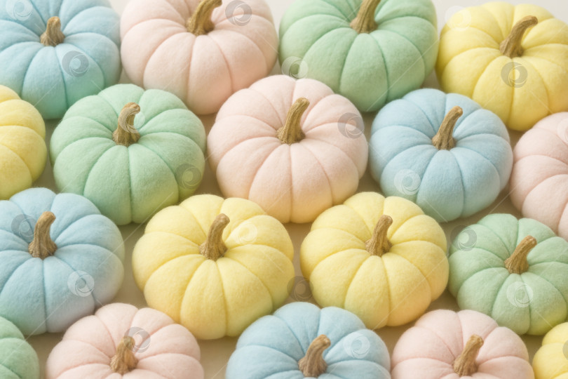 Скачать Тыквы из пастельной ткани для фона Хэллоуина фотосток Ozero