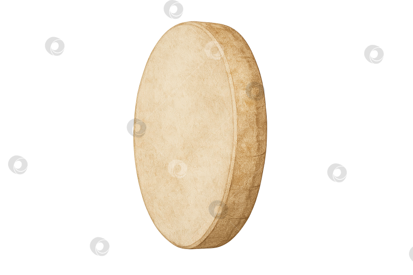 Скачать Изолированный барабан в рамке из сыромятной кожи на прозрачном фоне, День коренных народов фотосток Ozero