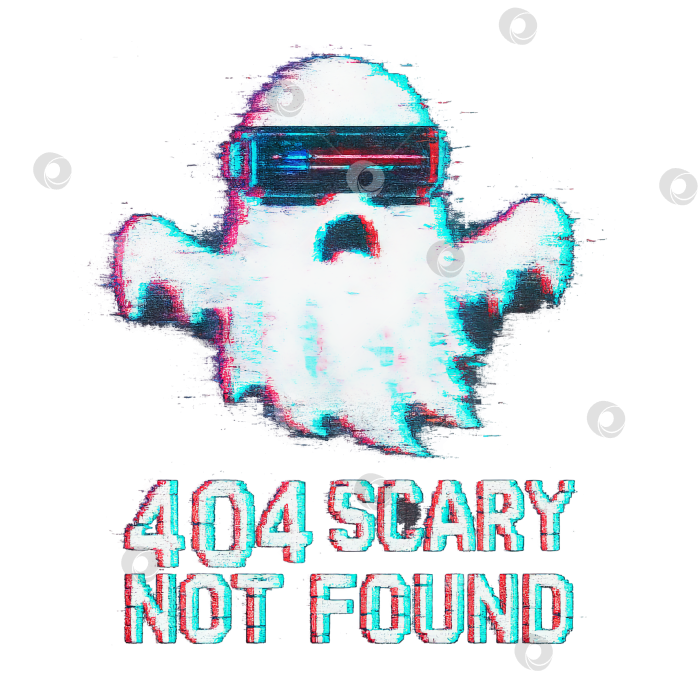 Скачать Графика с изображением призрака Хэллоуина имеет эффект текстового сбоя, который идеально подходит для создания жутких фонов. Изолированные изображения на прозрачном фоне фотосток Ozero