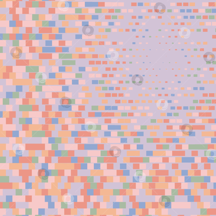 Скачать Плоский цветной орнамент с прямоугольниками в стиле ретро в полутонах фотосток Ozero