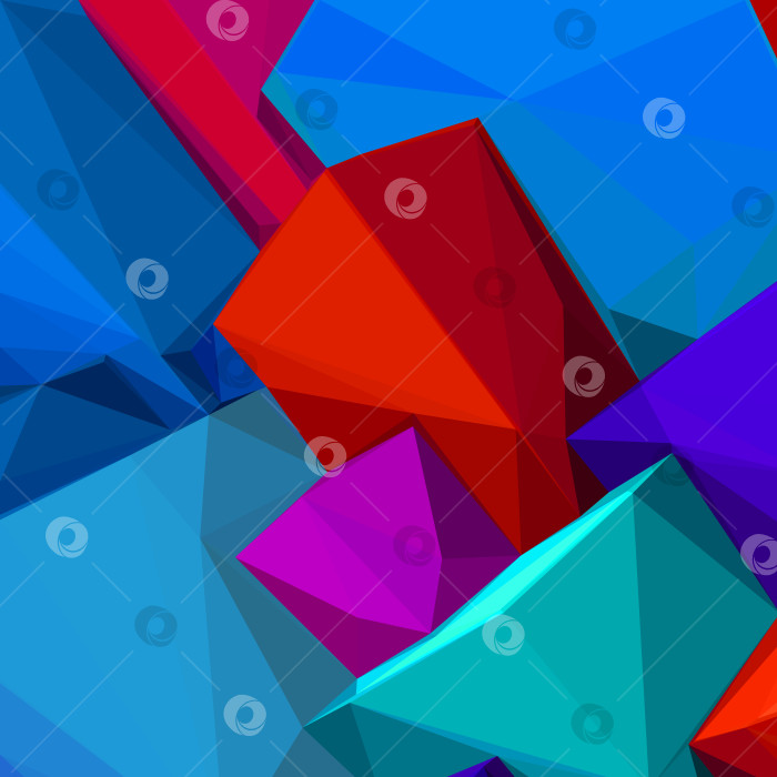 Скачать Абстрактный фон с разноцветными кубиками и треугольными тенями для журналов, буклетов или экрана блокировки мобильного телефона фотосток Ozero