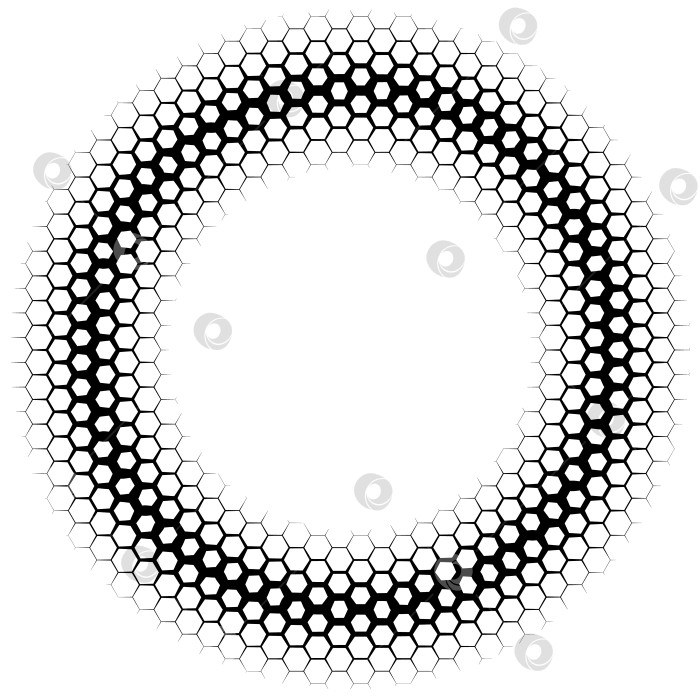 Скачать Фон с градиентом из черных и белых шестиугольников фотосток Ozero