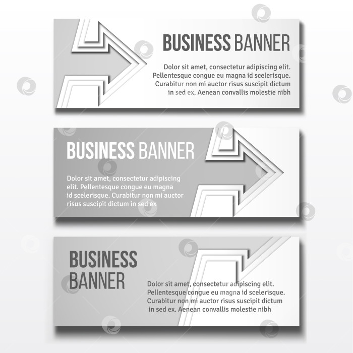 Скачать Набор из трех бизнес-баннеров фотосток Ozero