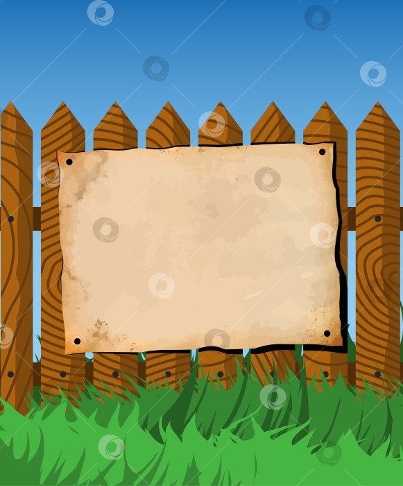 Скачать Плакат на заборе фотосток Ozero