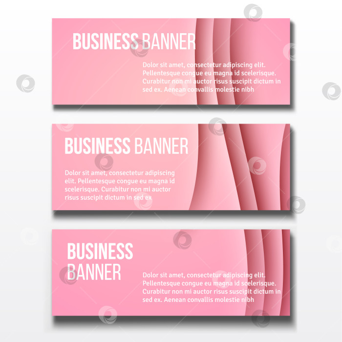 Скачать Набор из трех бизнес-баннеров фотосток Ozero