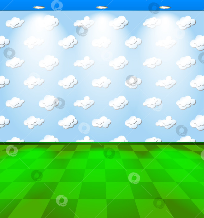 Скачать Эко-комната с облаками фотосток Ozero