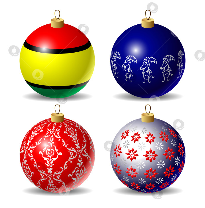 Скачать Набор рождественских безделушек фотосток Ozero