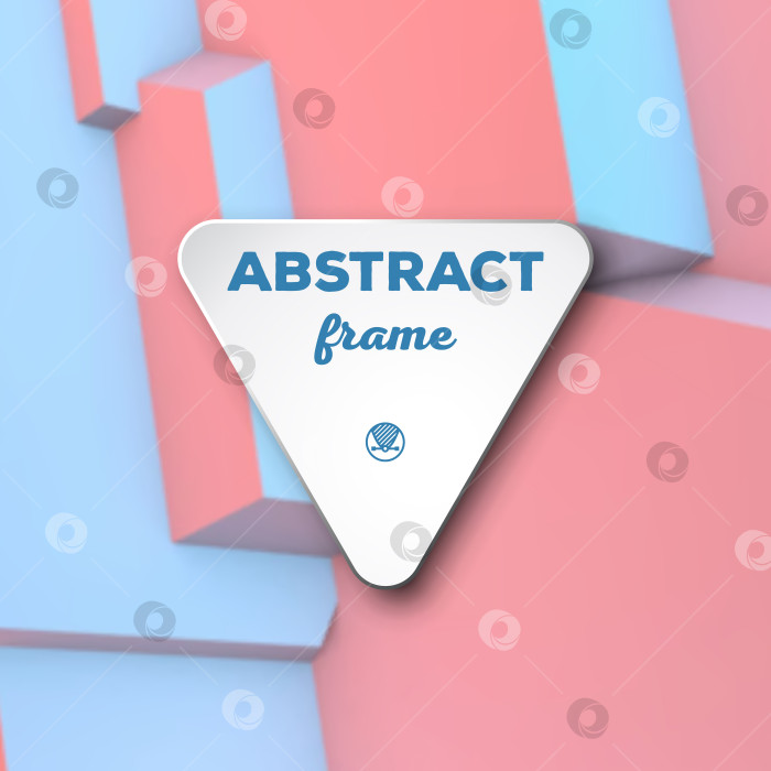 Скачать Абстрактная рамка с розовым кварцем и кубиками безмятежности фотосток Ozero