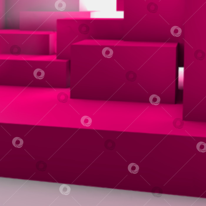 Скачать Абстрактный фон с накладывающимися друг на друга геометрическими кубами фотосток Ozero