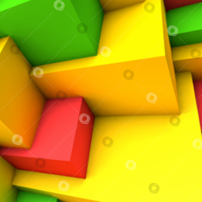 Скачать Абстрактный фон с разноцветными кубиками фотосток Ozero
