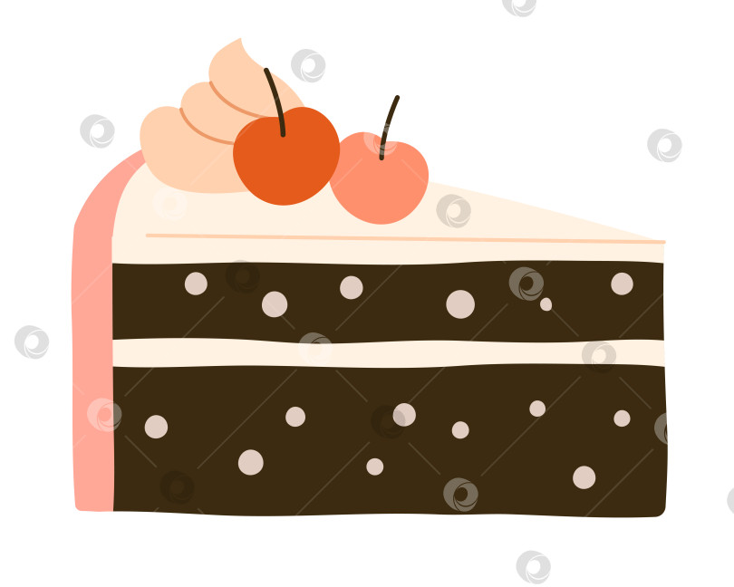 Скачать Праздничный торт, выделенный на белом фоне фотосток Ozero