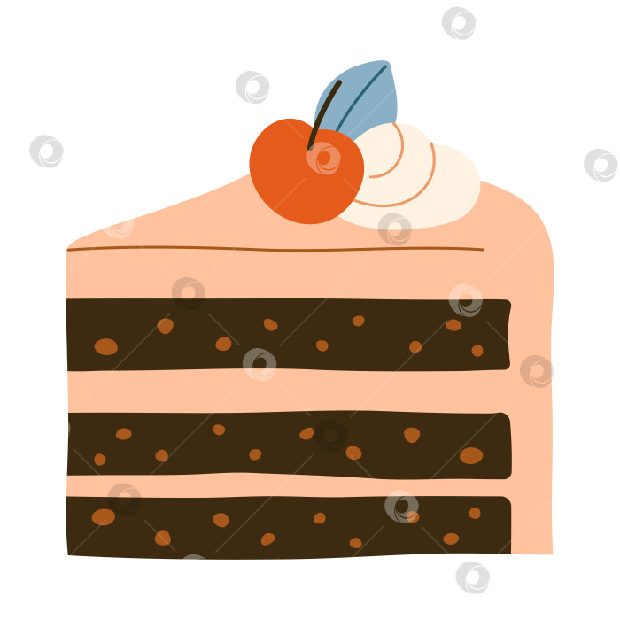 Скачать Праздничный торт, выделенный на белом фоне фотосток Ozero