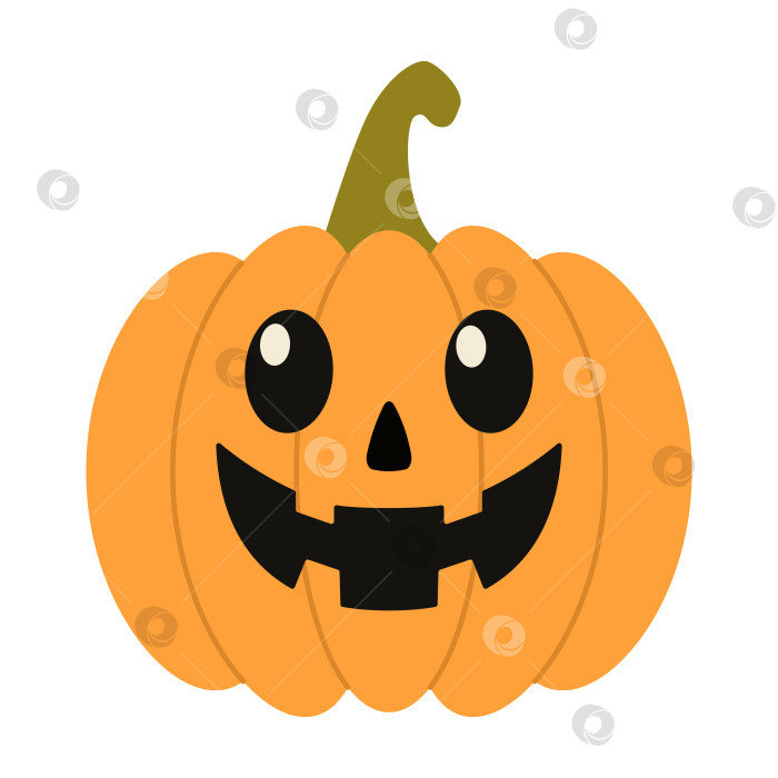 Скачать Тыквы с лицами для дизайна Хэллоуина, изолированные на белом фоне фотосток Ozero