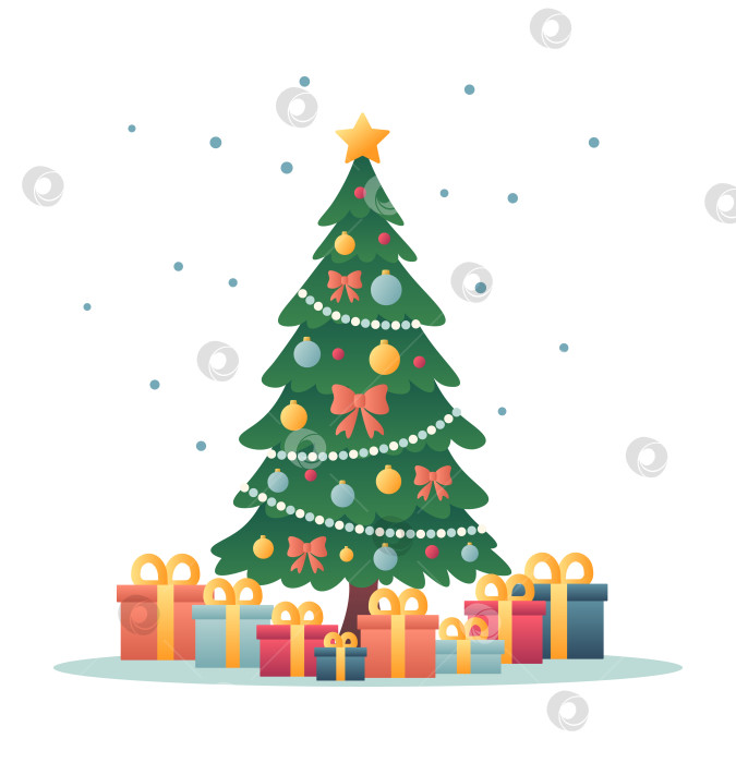 Скачать Рождественская елка с подарками фотосток Ozero