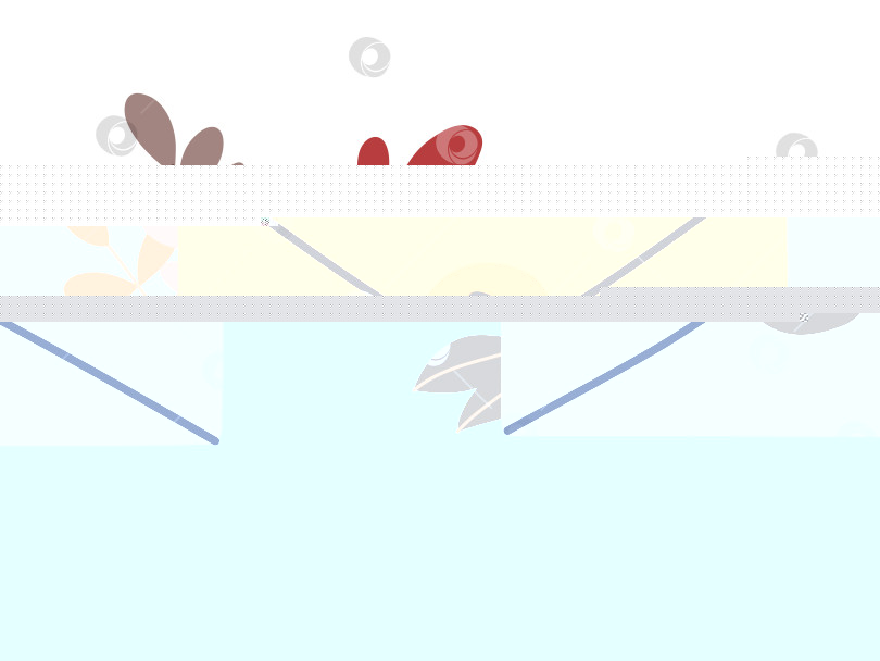 Скачать Листья осеннего леса в раскрытом конверте, выделенные на белом фоне фотосток Ozero