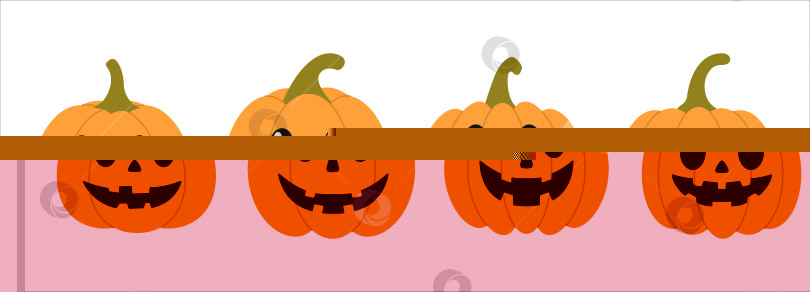 Скачать Тыквы с лицами, созданными для дизайна Хэллоуина, изолированы на белом фоне фотосток Ozero