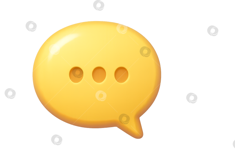 Скачать Значок речевого пузыря на желтом изолированном фоне фотосток Ozero