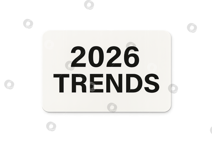 Скачать Текст о тенденциях 2026 года на изолированном знаке, подходящий для маркетингового фона фотосток Ozero