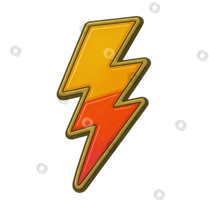 Скачать Эмалевая булавка-молния на прозрачном фоне фотосток Ozero