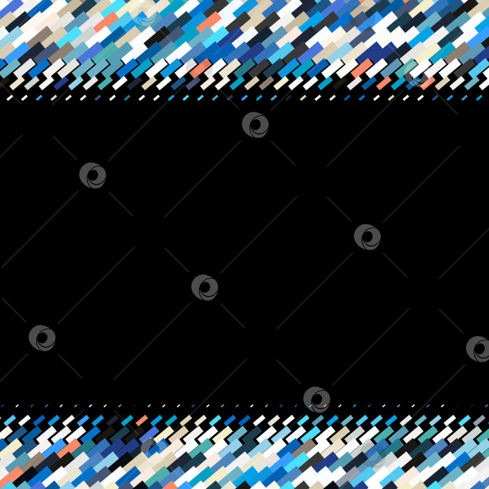 Скачать Плоский цветной орнамент с прямоугольниками в стиле ретро в полутонах фотосток Ozero