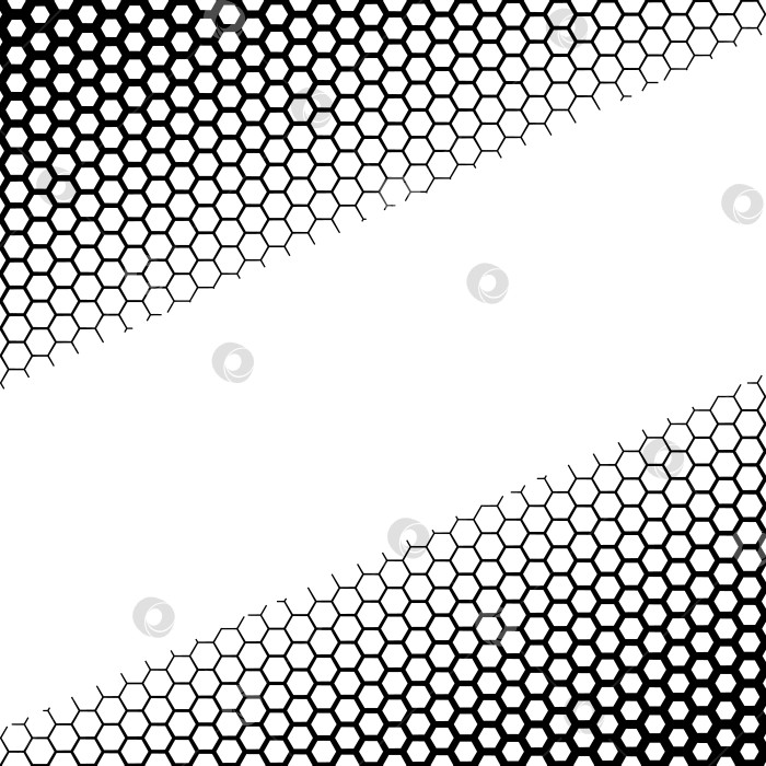 Скачать Фон с градиентом из черных и белых шестиугольников фотосток Ozero
