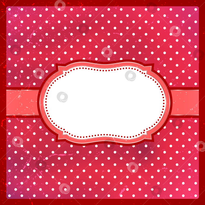 Скачать Винтажная рамка в горошек фотосток Ozero