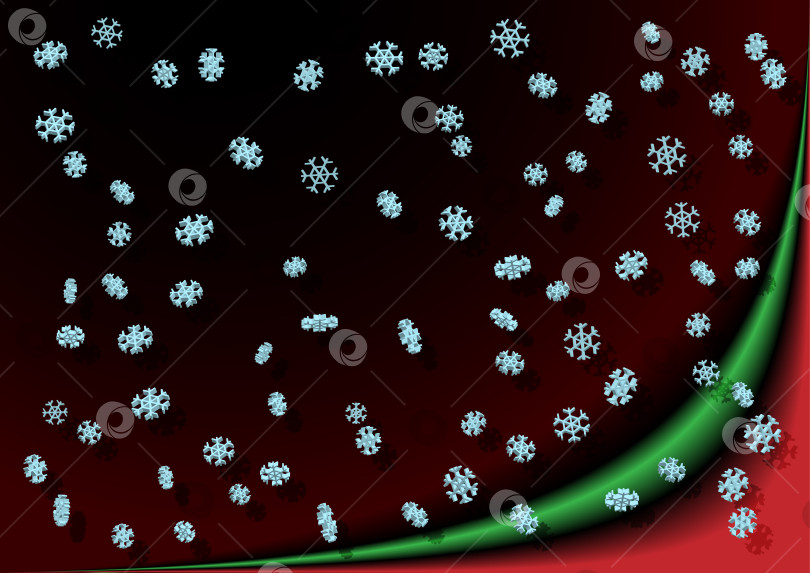 Скачать Летящие 3D снежинки фотосток Ozero