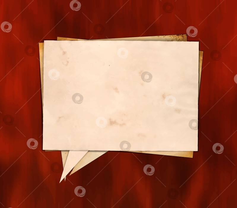 Скачать Состаренный бумажный речевой пузырь на дереве фотосток Ozero