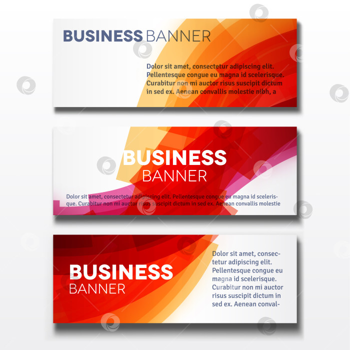 Скачать Набор из трех бизнес-баннеров фотосток Ozero