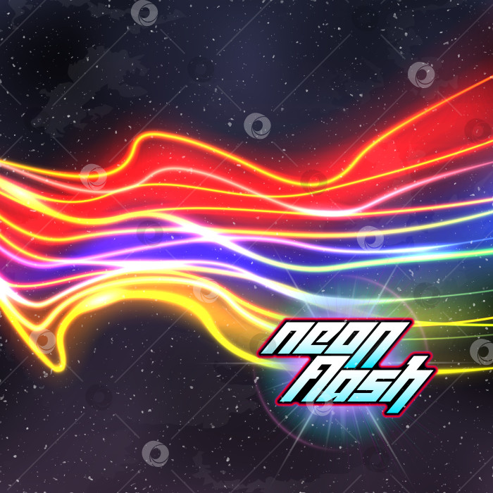 Скачать Неоновые линии - новый фон в стиле ретро-волны в стиле vhs 80-х годов фотосток Ozero