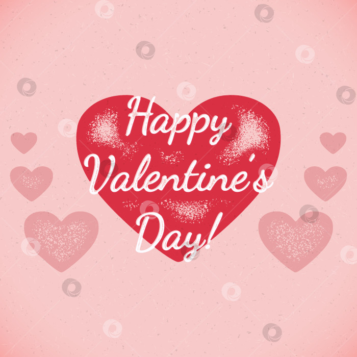 Скачать Ретро-открытка на День Святого Валентина с измененными цветами фотосток Ozero