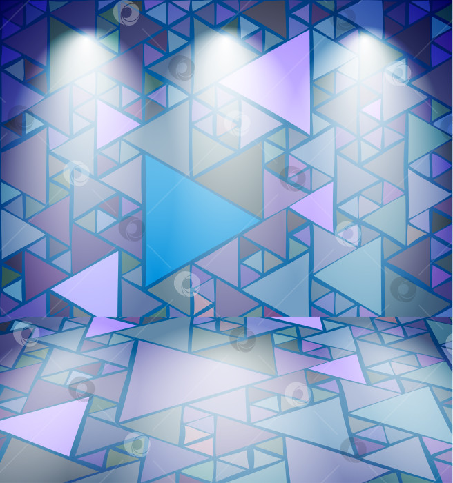 Скачать Клубная комната с треугольниками фотосток Ozero