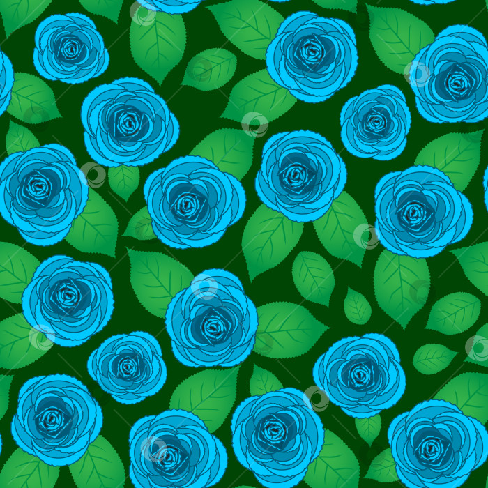 Скачать Розово-голубой бесшовный узор с листьями фотосток Ozero