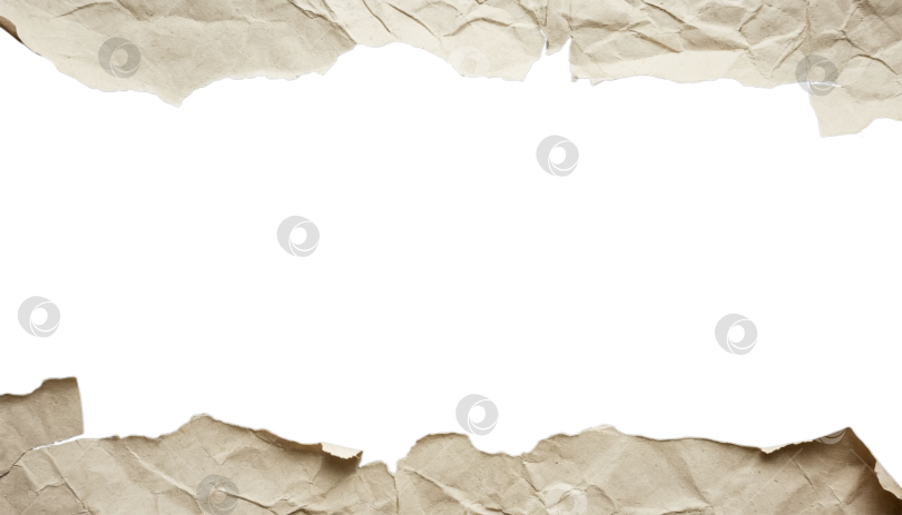 Скачать Рваная бумага с неровными краями сверху снизу прозрачный фон в формате PNG фотосток Ozero