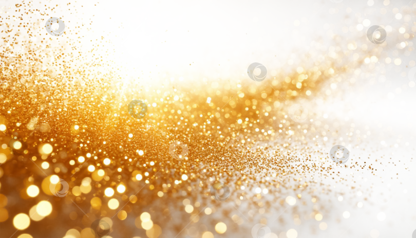 Скачать Боке с золотыми блестками, светящееся и искрящееся для вставки на любой фон на изолированном фоне в формате PNG, готовый клипарт для дизайнера фотосток Ozero