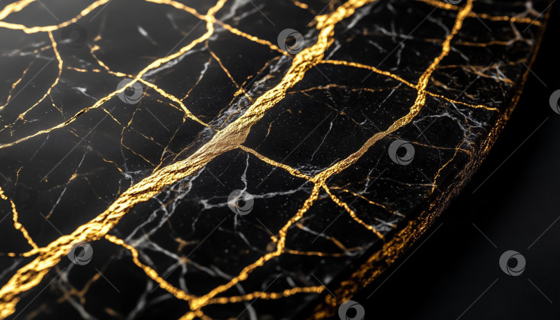 Скачать Поверхность из черного мрамора, Золотые прожилки, Роскошный контраст фотосток Ozero