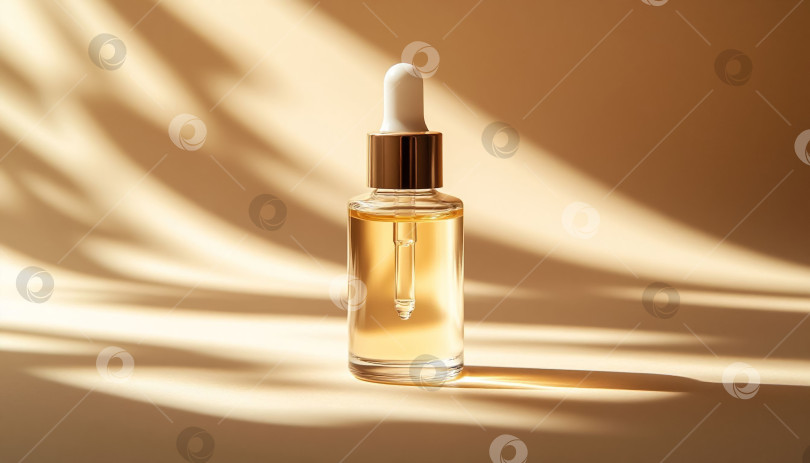 Скачать Молодежная сыворотка для ухода за кожей на пастельном фоне фотосток Ozero