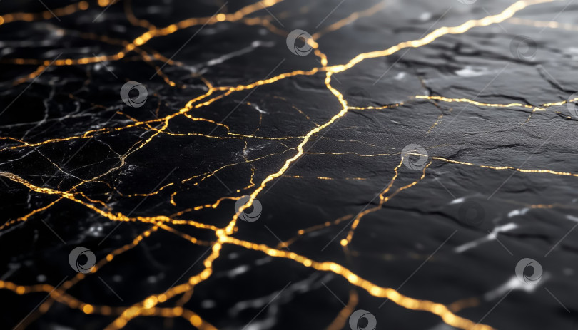 Скачать Поверхность из черного мрамора, Золотые прожилки, Роскошный контраст фотосток Ozero