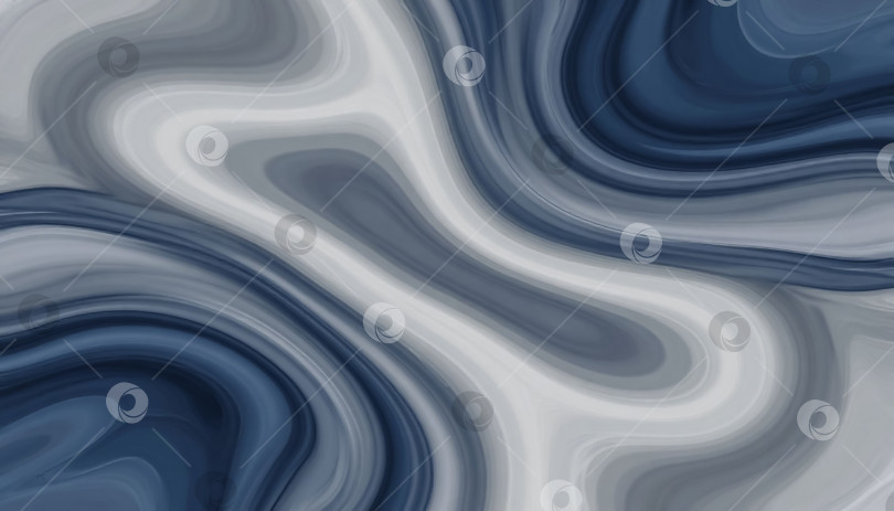 Скачать Абстрактный жидкий сине-серый шумовой градиентный фон для оформления обложки фотосток Ozero