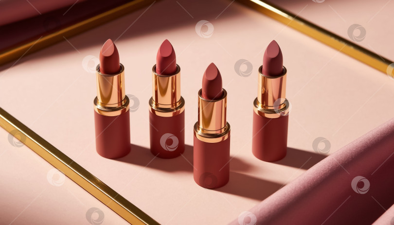 Скачать Простая демонстрация коллекции косметических помад фотосток Ozero