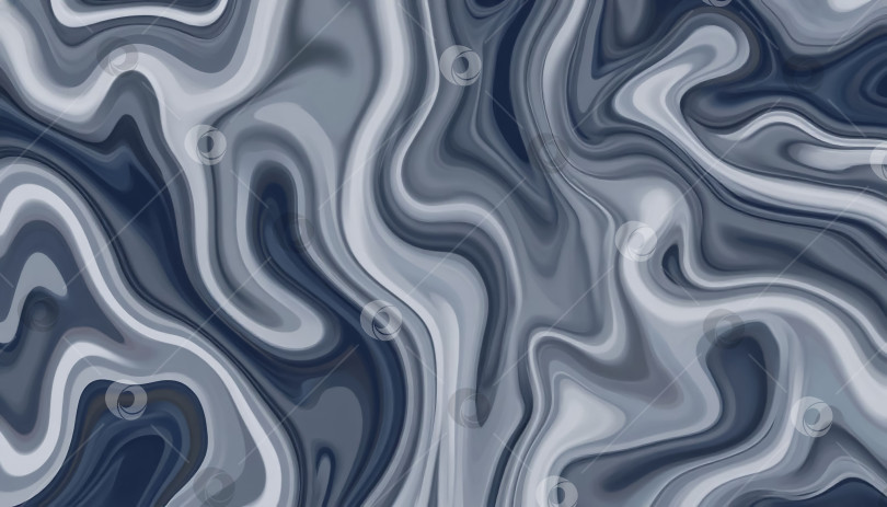 Скачать Абстрактный жидкий сине-серый шумовой градиентный фон для оформления обложки фотосток Ozero