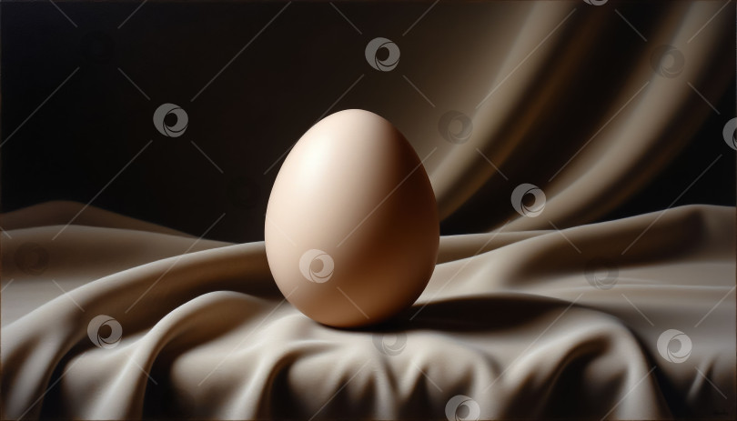 Скачать Пасхальное яйцо в стиле минимализма на бархате | Свет и тень | Натюрморт фотосток Ozero